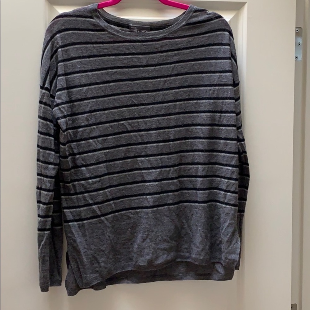 Vince Grey and Black striped pullover SZ M